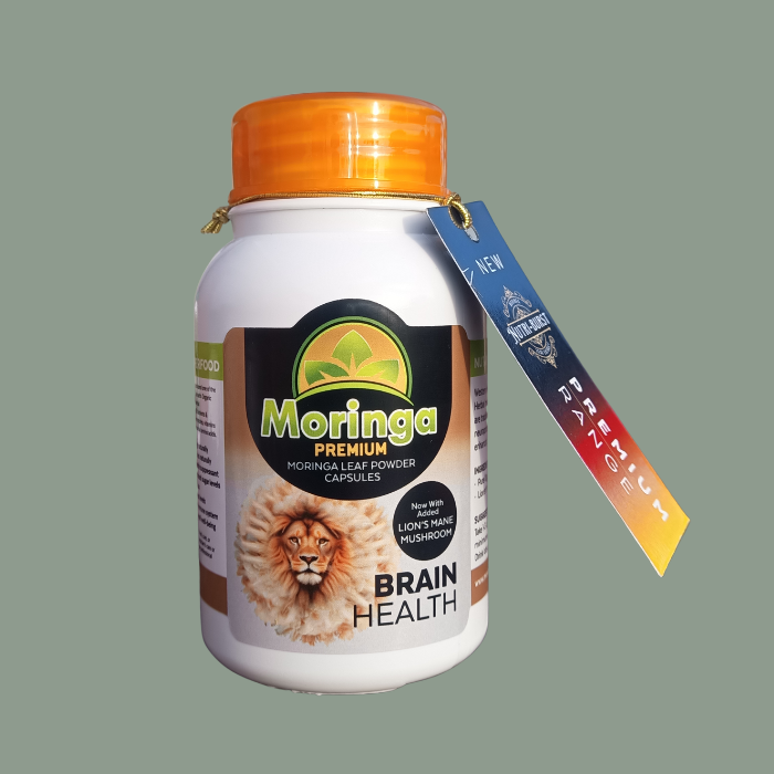 Moringa capsules with added Lion's Mane